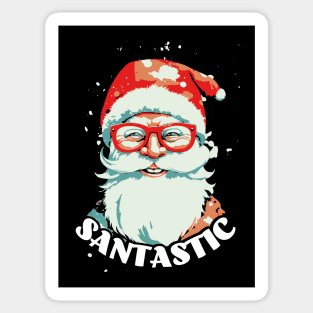 Retro Santa Sticker